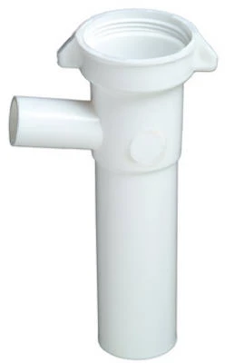 Dishwasher Branch Tailpiece, White Plastic, 1-1/2 In. Od Tube