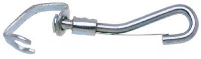Swivel Spring Snap, Open Eye, Zinc Finish
