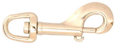 Die Cast Zinc with Nickel Finish Swivel Round Eye Bolt Snap, 5/8 In.