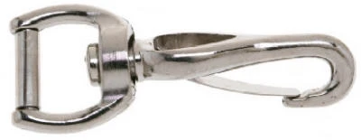 Spring Snap, Swivel Strap Eye, Zinc/Nickel, 5/8 In.