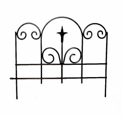 Black Garden Edge With Finial, 16 x 18-1/2 In.