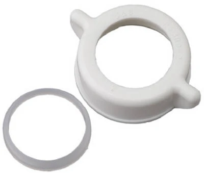 Slip Joint Nut & Washer, White Plastic For 1.25-inch Od Tube