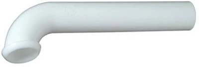Lavatory Drain Wall Tube, White Plastic, 1-1/4" O.d. X 7" Length