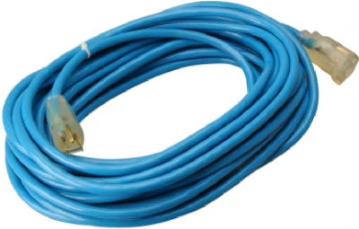 50-ft. All-weather Extension Cord, 14/3 Sjtw, Blue With Lighted End