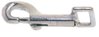 Bolt Snap, Rigid, Strap Eye, Zinc, #25Z, 1-In.