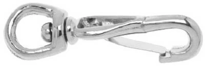 Spring Snap, Round Eye Swivel, Zinc, 1/4 In.
