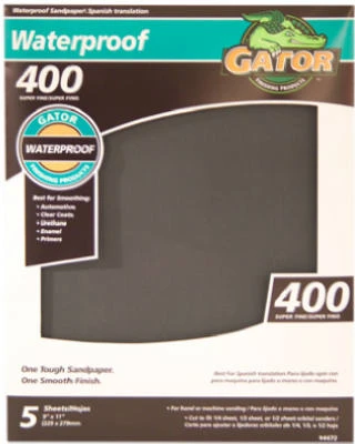 Sandpaper, Super Fine 400-Grit, 9 x 11-In., 5-Pk.