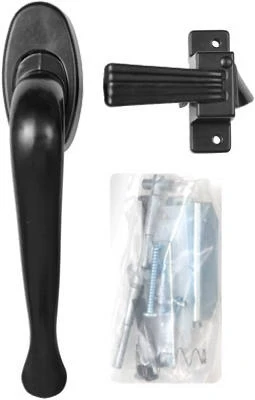 Pull Handle Door Latch, Black