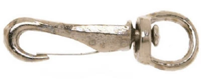 Swivel Spring Snap with Round Eye, Zinc Finish, 0.25 Inch Diameter