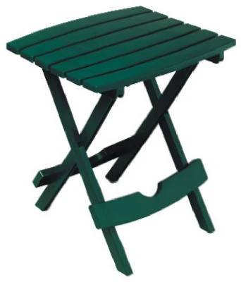 Quik Fold Patio Side Table, Resin, Hunter Green