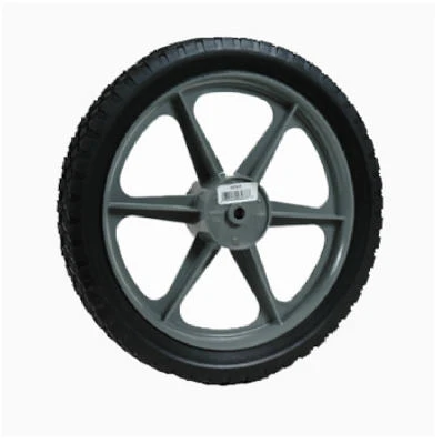 High Lawn Mower Wheel, Plastic Spokes, 14 In.