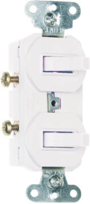 Pass & Seymour Grounding Single-Pole/3-Way Switch, 15-Amp, 125-Volt, White