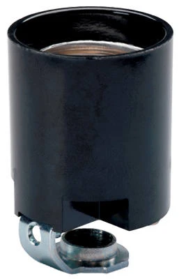 Pass and Seymour 15 Amp 125 Volt Black Lampholder