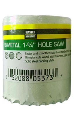 Bi-Metal Hole Saw, 1 and 3 Quarter Inches Diameter, Durable Construction