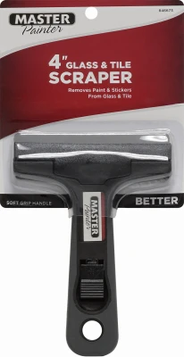 Soft Grip Wide Glass & Tile Scraper, 4-inch With Locking Action