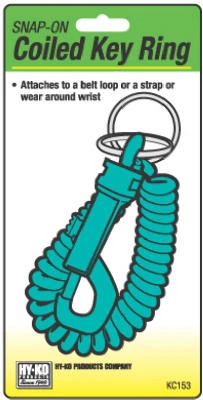 Coiled Key Ring with Plastic Snap