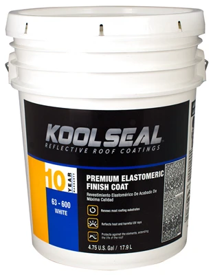 White Premium Elastomeric Roof Coating, 4.75 Gals.