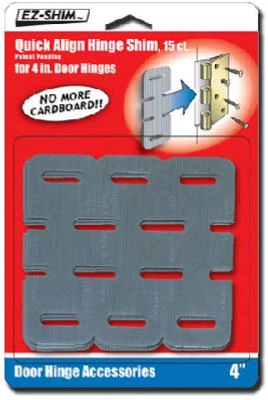 Quick-Align Hinge Shim For 4-In. Hinges, 15-Pk.