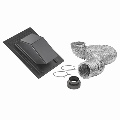 4 In. x 8 Ft. Bath Fan Exhaust Through the Roof Vent Kit