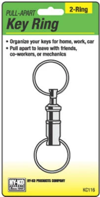 Pull-Apart Key Ring, Siver