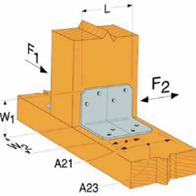 Framing Angle, Right Reinforcement, 12 Gauge, 3-7/8 x 2 x 2-1/2 In.