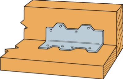 L Angle Connector, 16 Gauge Steel, 7 In.