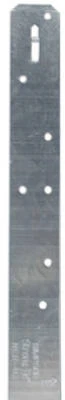 Strap Tie Connector, 16 Gauge Steel, 1.25 x 17.75 In.