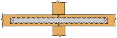 Strap Tie, 16 Gauge, Zinc, 2-1/16 x 33-13/16 In.