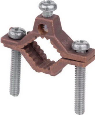 Heavy-Duty Ground Clamp, Brass, 1-1/4 - 2-In.