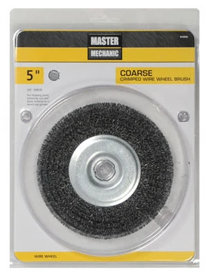 5 Inch Coarse Crimped Wire Wheel for Heavy Duty Cleaning and Surface Preparation