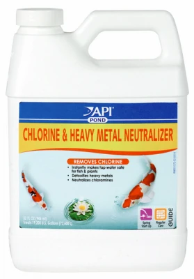 Chlorine and Heavy Metal Pond Water Neutralizer, 32 Ounce Bottle