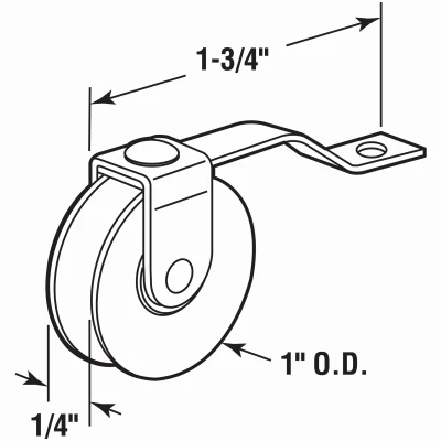 Screen Door Tension Spring with Roller for Academy, 1 In., 2-Pk.