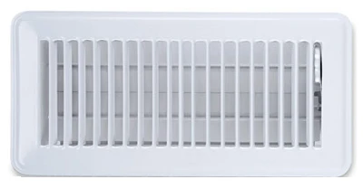 Steel Floor Register, White, 4 X 10-inch For Hvac Systems
