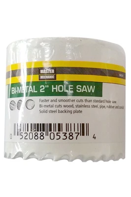 Bi-metal Hole Saw, 2-inch, High Speed Steel Cutting Edge