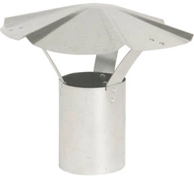 HVAC Duct Pipe Galvanized Round Vent Cap, 5 In.