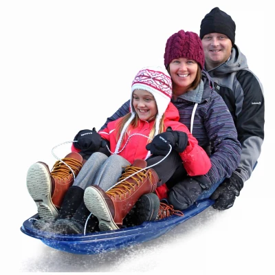 Plastic Snow Sled 66 Inch Durable Lightweight Winter Sledding Toy