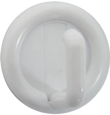 Utility Hooks, Self-Adhesive, White, 4-Pk.