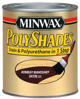 Polyshades Wood Finish, Satin Bombay Mahogany, 1/2 Pt.