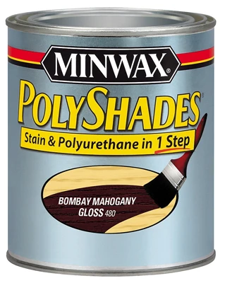 Polyshades Wood Finish, Gloss Bombay Mahogany, 1/2 Pt.