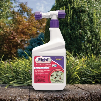 Eight Insect Control Yard and Garden Long Lasting Insecticide Ready-to-Spray 32 Ounce Kills Mosquitoes Beetles Fleas Ticks