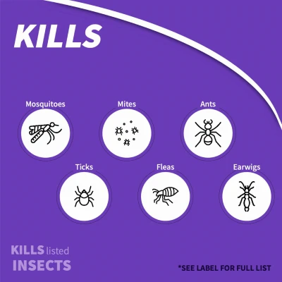 Eight Insect Control Yard and Garden Long Lasting Insecticide Ready-to-Spray 32 Ounce Kills Mosquitoes Beetles Fleas Ticks