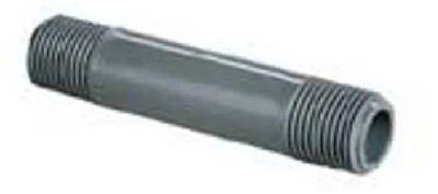Underground Sprinkler PVC Riser Nipple, Molded Gray, 1/2 x 2 In.