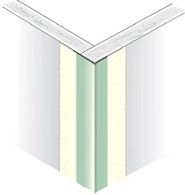Outside Corner Tape on Bead, Sheetrock, Paper-Faced, Metal, 8 Ft.