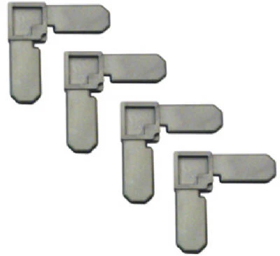 Screen Frame Corners, Gray Nylon, 3/4 x 5/16 In., 4-Pk.