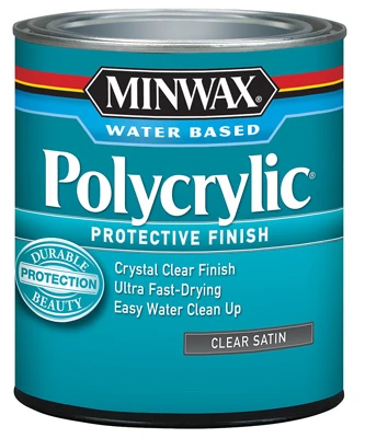 Polycrylic Satin Clear Acrylic/Urethane Blend Topcoat, Qt.