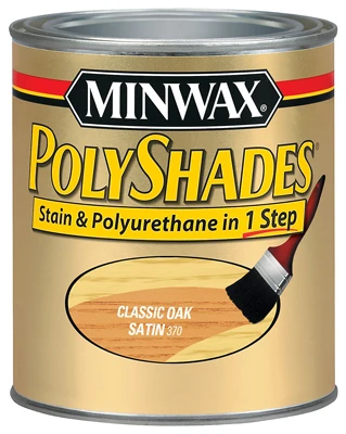 Polyshades Wood Stain, Classic Oak Satin, Qt.