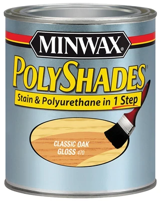 Polyshades Wood Stain, Classic Oak Gloss, Qt.