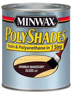 Polyshades Wood Stain, Bombay Mahogany Gloss, Qt.