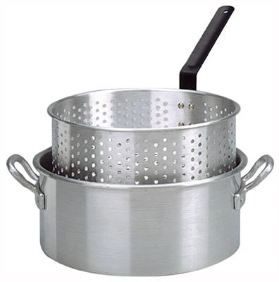 Deep Fryer Pot, Punched Aluminum, 10-Qt.