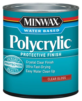 Polycrylic Protective Finish, Gloss Clear, 1/2 Pint